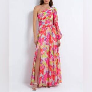 PATBO - HYDRA ONE SHOULDER MAXI DRESS